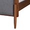 Baxton Studio Powers Mid-Century Modern Grey Fabric and Ash Walnut Finished Wood King Size Platform Bed 236-12780-ZORO - alternate 7
